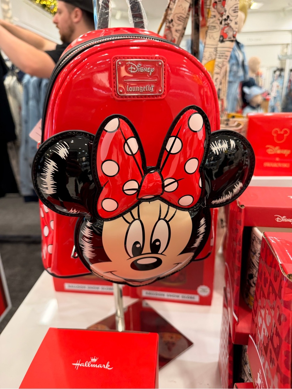Exclusive Loungefly Red and Black Minnie Mouse Mini Backpack